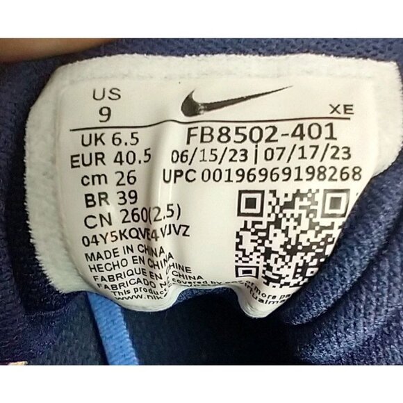 Nike Vomero 17 Women's 9 Blue Running Shoes Sneakers - Picture 8 of 13